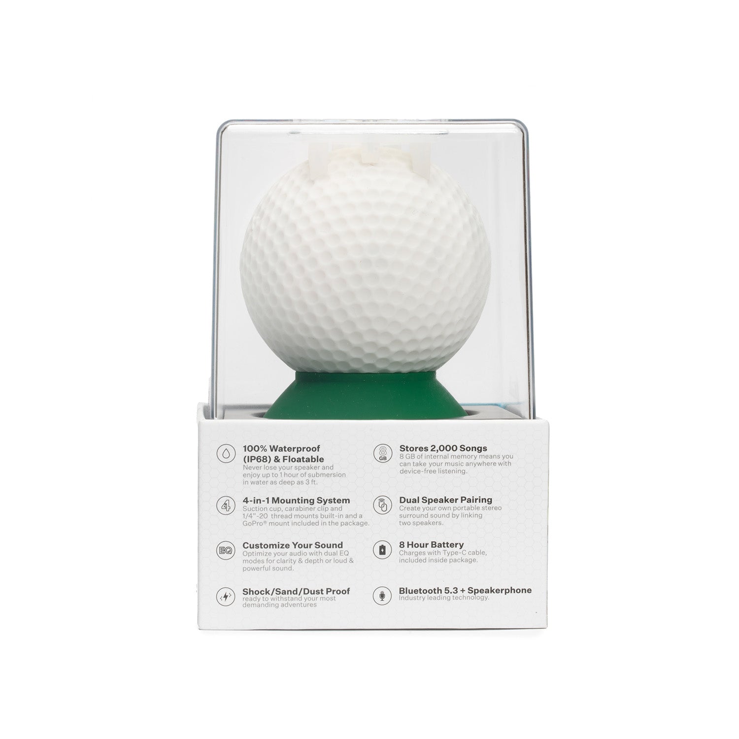 Golf Speaker: Wireless - Magnetic - Shock, Dust, Water Proof